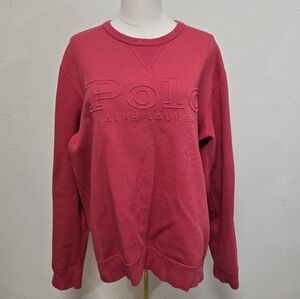 Polo Ralph Lauren Embossed Sweatshirt Red Size Large